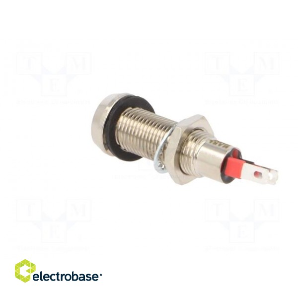 Indicator: LED | recessed | red | 24÷28VDC | Ø8.1mm | IP67 | brass фото 4