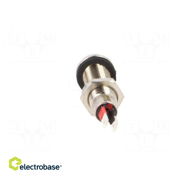 Indicator: LED | recessed | red | 24÷28VDC | Ø8.1mm | IP67 | brass фото 5