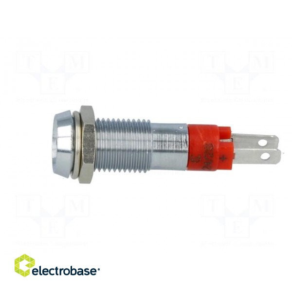 Indicator: LED | recessed | 24÷28VDC | Cutout: Ø8.2mm | IP67 | metal paveikslėlis 3