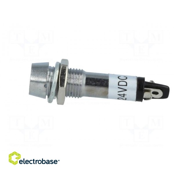 Indicator: LED | recessed | 24VDC | Cutout: Ø8.2mm | IP40 | metal фото 3