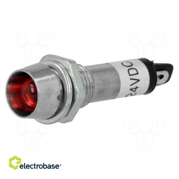 Indicator: LED | recessed | 24VDC | Cutout: Ø8.2mm | IP40 | metal фото 1