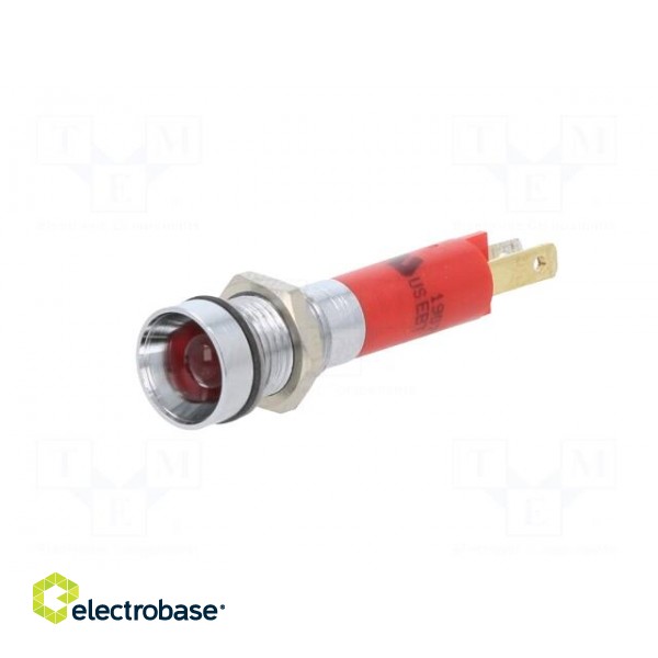 Indicator: LED | recessed | red | 24VDC | Ø8mm | IP67 | metal,plastic фото 2