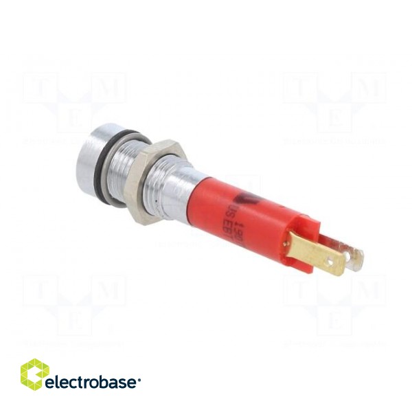 Indicator: LED | recessed | red | 24VDC | Ø8mm | IP67 | metal,plastic фото 4