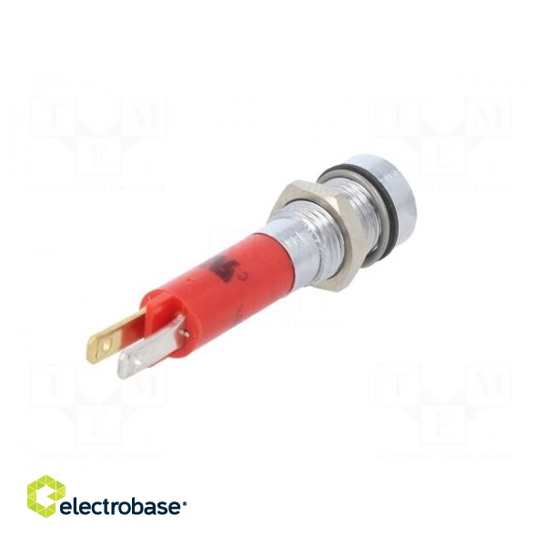 Indicator: LED | recessed | red | 24VDC | Ø8mm | IP67 | metal,plastic фото 6