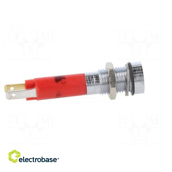 Indicator: LED | recessed | red | 24VDC | Ø8mm | IP67 | metal,plastic фото 7