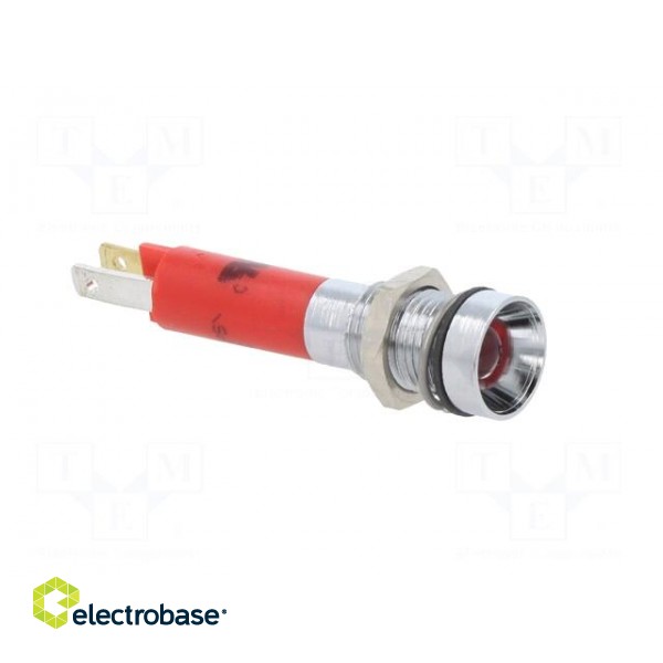 Indicator: LED | recessed | red | 24VDC | Ø8mm | IP67 | metal,plastic image 8