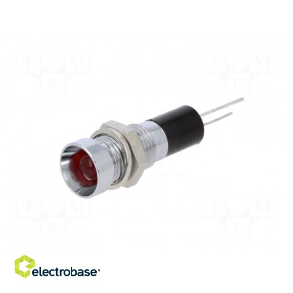 Indicator: LED | recessed | 24VDC | Cutout: Ø8mm | for PCB | brass фото 2