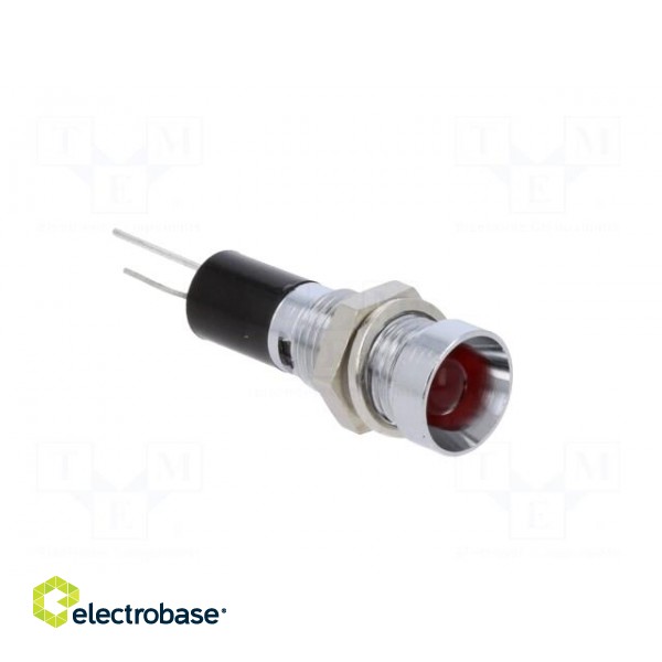 Indicator: LED | recessed | 24VDC | Cutout: Ø8mm | for PCB | brass фото 8