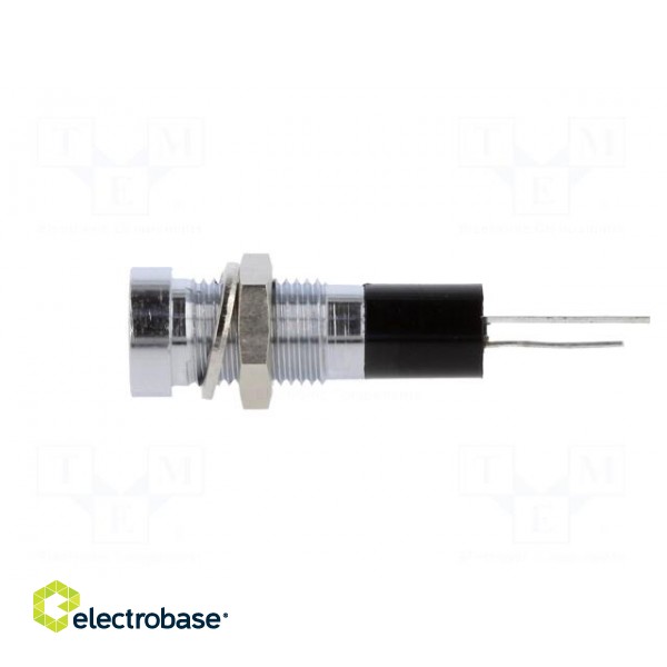 Indicator: LED | recessed | 24VDC | Cutout: Ø8mm | for PCB | brass фото 3
