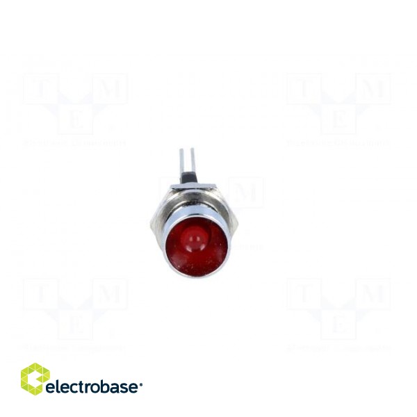 Indicator: LED | recessed | red | Ø6mm | for PCB | brass | ØLED: 3mm image 9