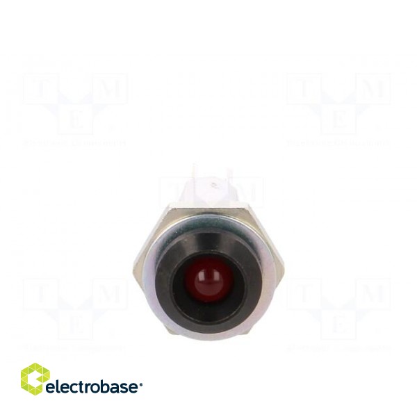 Indicator: LED | recessed | red | Ø9mm | for PCB | brass | ØLED: 5mm image 9