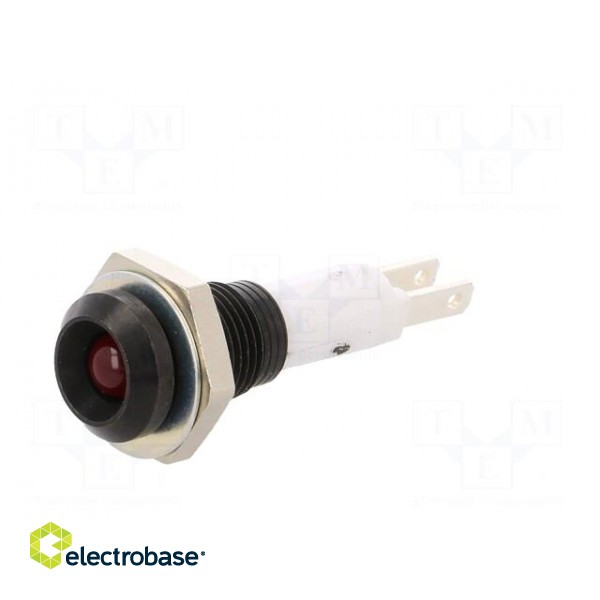 Indicator: LED | recessed | red | Ø9mm | for PCB | brass | ØLED: 5mm image 2