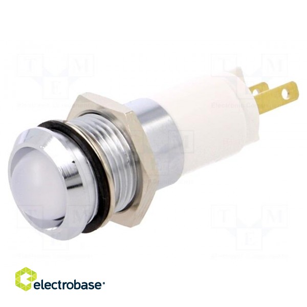 Indicator: LED | recessed | 24÷28VDC | 24÷28VAC | Cutout: Ø14.2mm | IP67 image 1