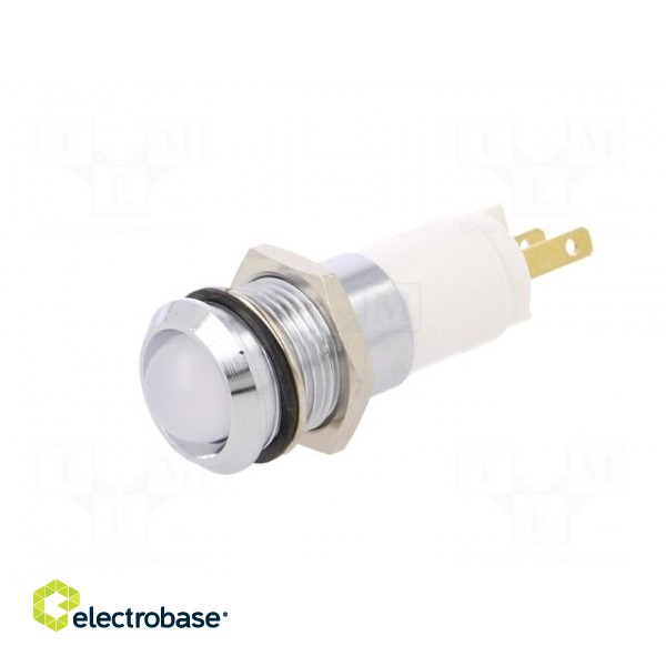 Indicator: LED | recessed | white | 24÷28VDC | 24÷28VAC | Ø14.2mm | IP67 image 2