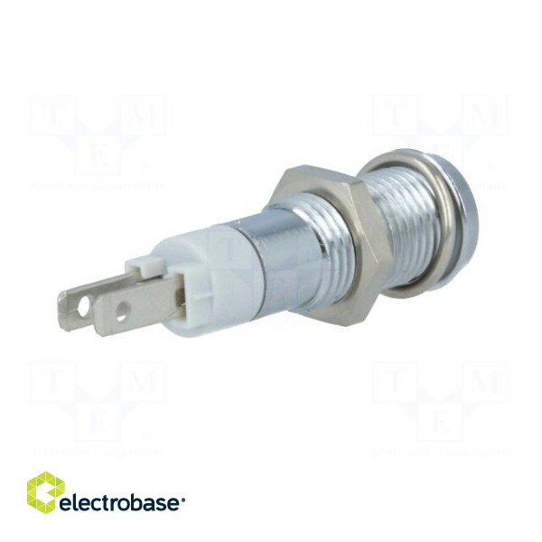 Indicator: LED | recessed | white | 24÷28VDC | Ø8.2mm | IP67 | metal image 6