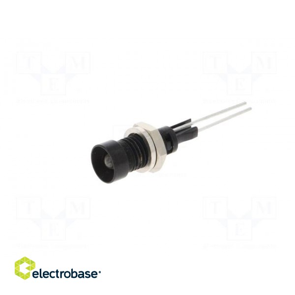 Indicator: LED | recessed | white | Ø6mm | for PCB | brass | ØLED: 3mm image 2