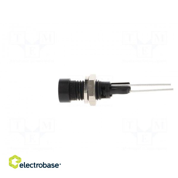 Indicator: LED | recessed | white | Ø6mm | for PCB | brass | ØLED: 3mm image 3