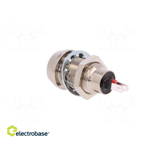 Indicator: LED | recessed | 12VDC | Cutout: Ø12.7mm | IP67 | brass фото 4