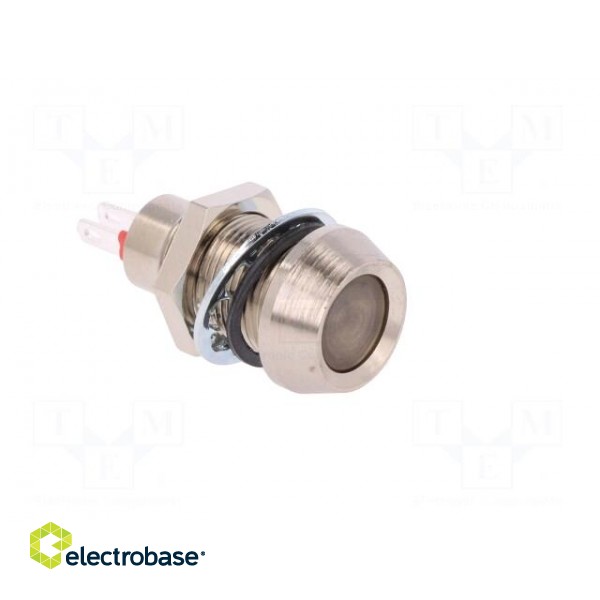Indicator: LED | recessed | 12VDC | Cutout: Ø12.7mm | IP67 | brass image 8