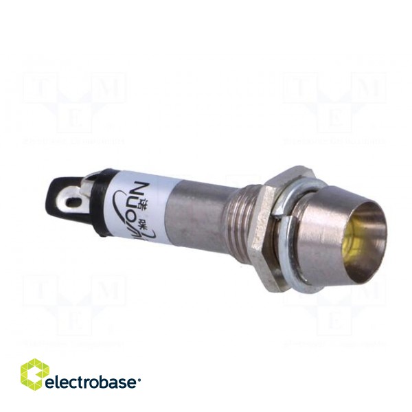 Indicator: LED | recessed | yellow | 12VDC | Ø8.2mm | IP40 | metal image 8