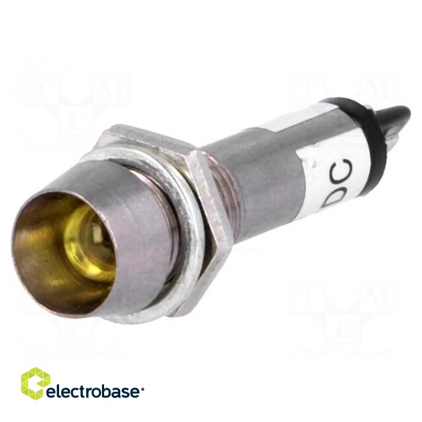 Indicator: LED | recessed | 12VDC | Cutout: Ø8.2mm | IP40 | metal paveikslėlis 1