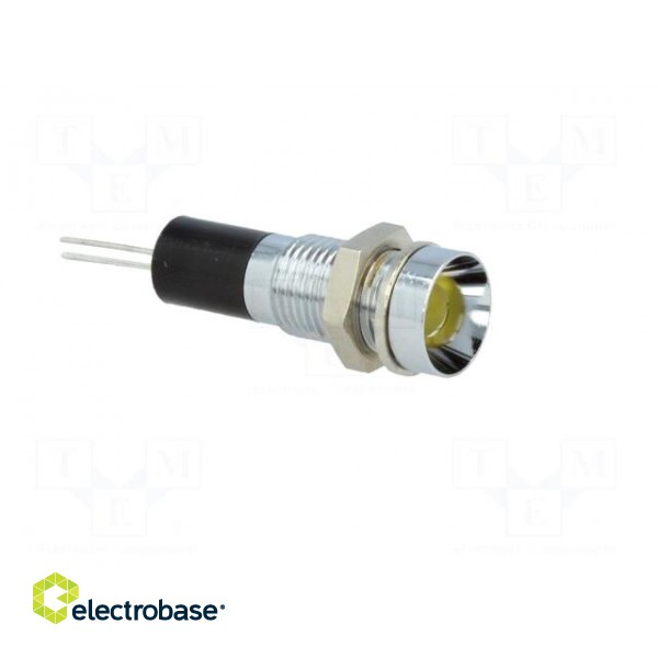 Indicator: LED | recessed | 12VDC | Cutout: Ø8mm | for PCB | brass фото 8