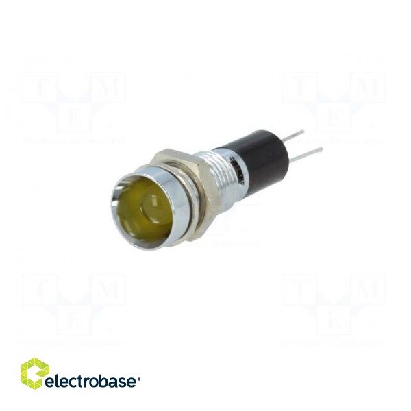 Indicator: LED | recessed | 12VDC | Cutout: Ø8mm | for PCB | brass фото 2