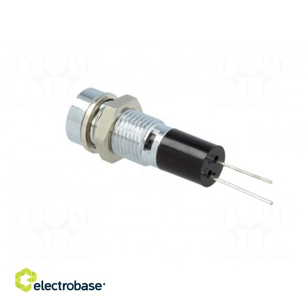 Indicator: LED | recessed | 12VDC | Cutout: Ø8mm | for PCB | brass фото 4