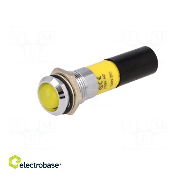 Indicator: LED | recessed | 230VAC | Cutout: Ø14.2mm | IP67 | metal фото 2