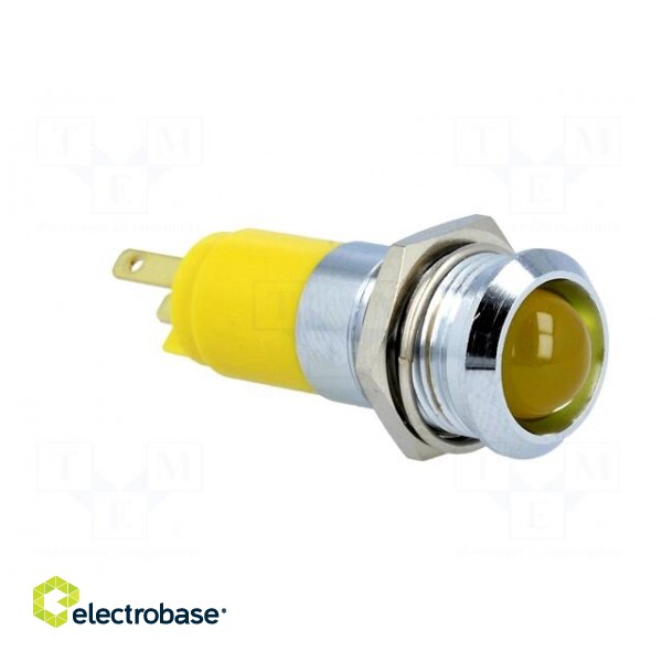 Indicator: LED | recessed | yellow | 24÷28VDC | Ø14.2mm | IP67 | metal image 8