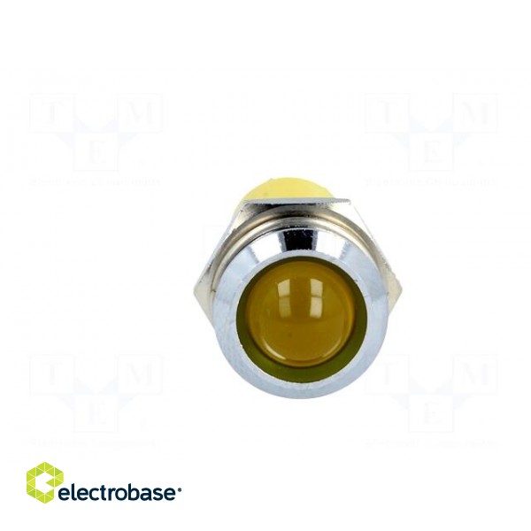 Indicator: LED | recessed | yellow | 24÷28VDC | Ø14.2mm | IP67 | metal image 9