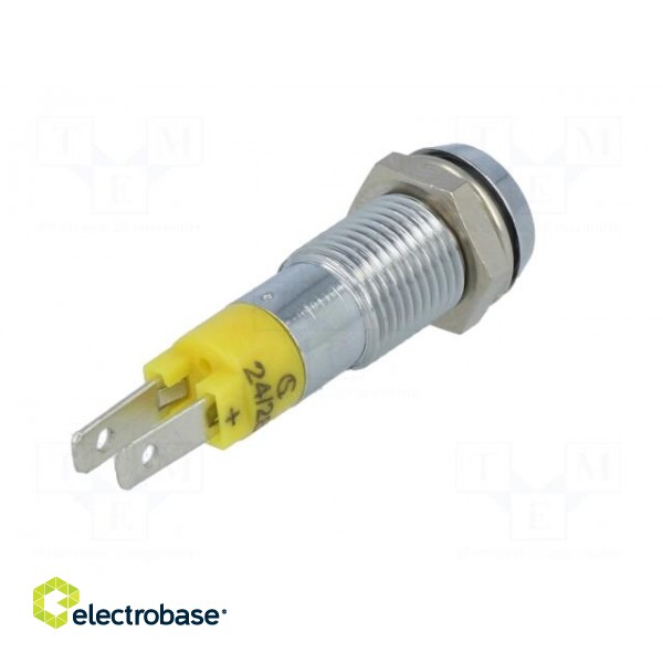 Indicator: LED | recessed | 24÷28VDC | Cutout: Ø8.2mm | IP67 | metal image 6