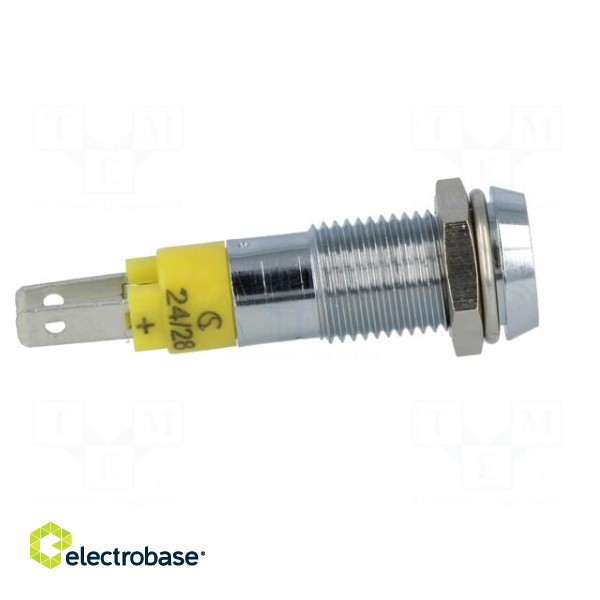 Indicator: LED | recessed | 24÷28VDC | Cutout: Ø8.2mm | IP67 | metal image 7