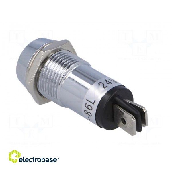 Indicator: LED | recessed | 24VDC | Cutout: Ø14.2mm | IP40 | brass image 4