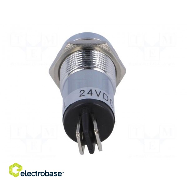 Indicator: LED | recessed | 24VDC | Cutout: Ø14.2mm | IP40 | brass image 5