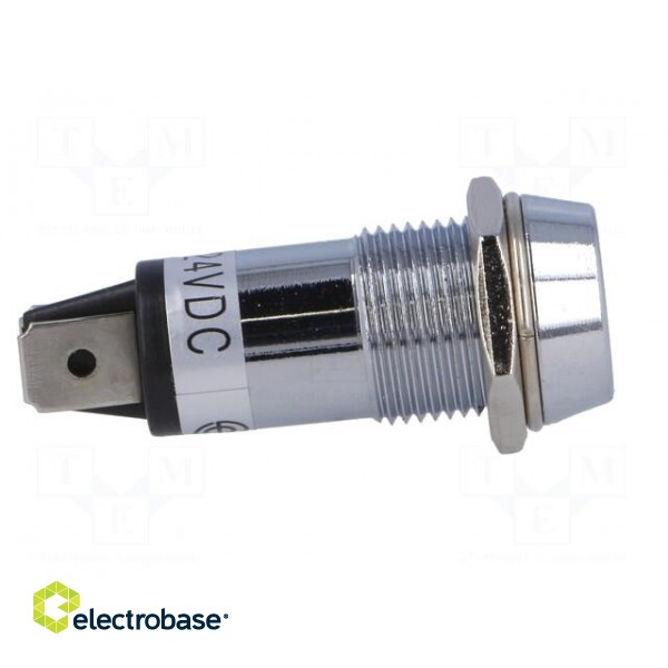 Indicator: LED | recessed | 24VDC | Cutout: Ø14.2mm | IP40 | brass фото 7