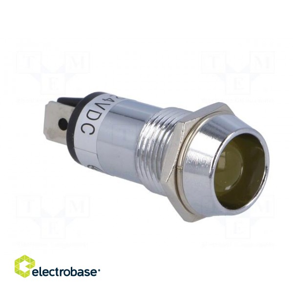 Indicator: LED | recessed | 24VDC | Cutout: Ø14.2mm | IP40 | brass фото 8