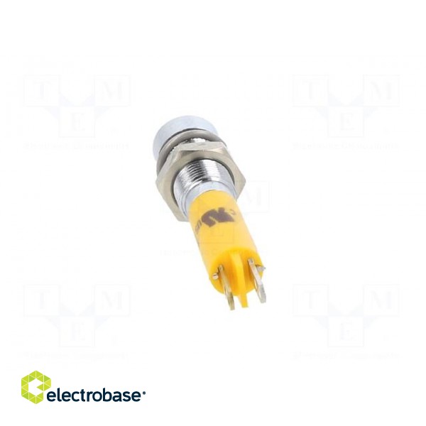 Indicator: LED | recessed | yellow | 24VDC | Ø6mm | IP40 | metal | ØLED: 3mm фото 5