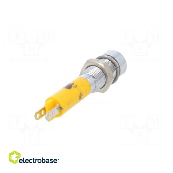 Indicator: LED | recessed | yellow | 24VDC | Ø6mm | IP40 | metal | ØLED: 3mm фото 6