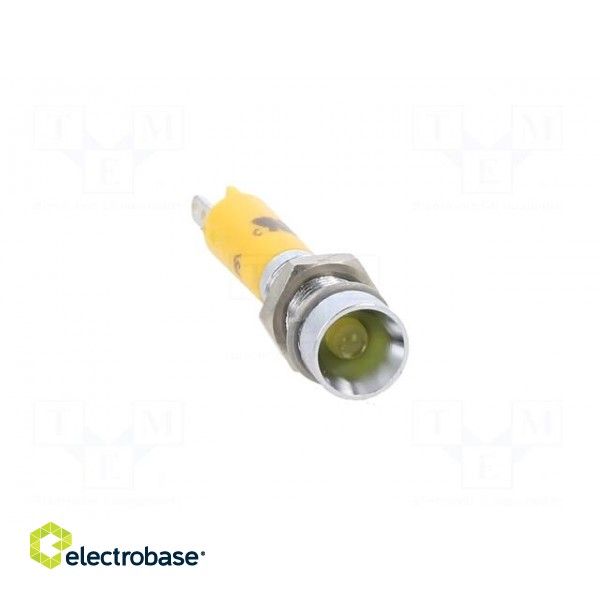 Indicator: LED | recessed | yellow | 24VDC | Ø6mm | IP40 | metal | ØLED: 3mm paveikslėlis 9