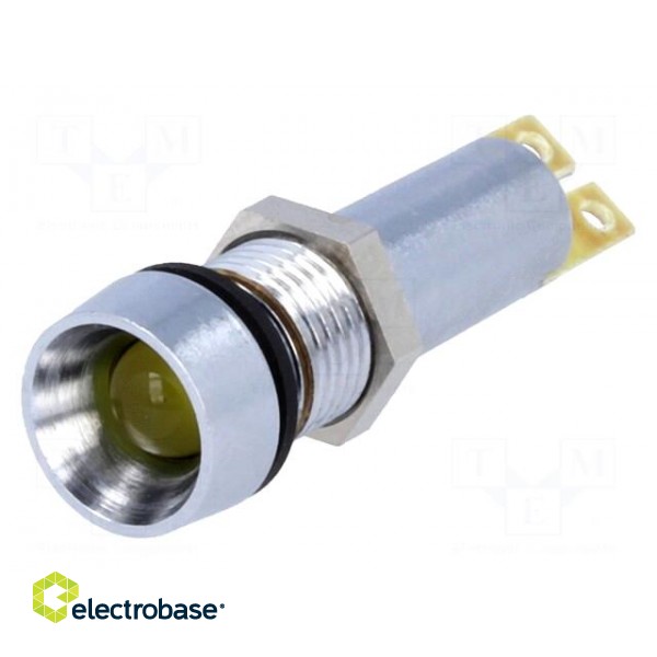 Indicator: LED | recessed | 24VDC | Cutout: Ø8.4mm | IP67 | connectors image 1