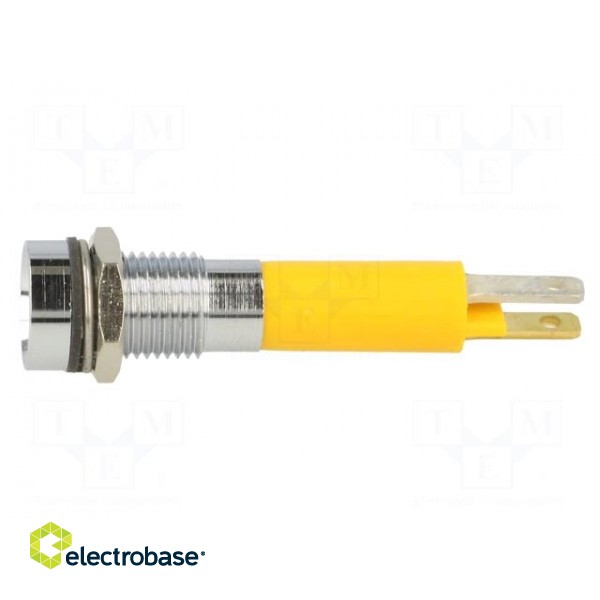 Indicator: LED | recessed | yellow | 24VDC | Ø8mm | IP67 | metal,plastic фото 3