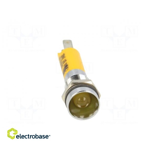 Indicator: LED | recessed | yellow | 24VDC | Ø8mm | IP67 | metal | ØLED: 5mm image 9