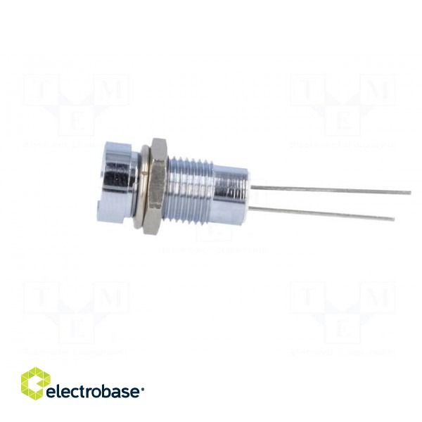 Indicator: LED | recessed | yellow | Ø8.2mm | IP40 | for PCB | brass image 3