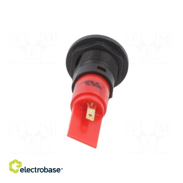 Indicator: LED | prominent | red | 12VDC | 12VAC | Ø16mm | IP67 | plastic image 5