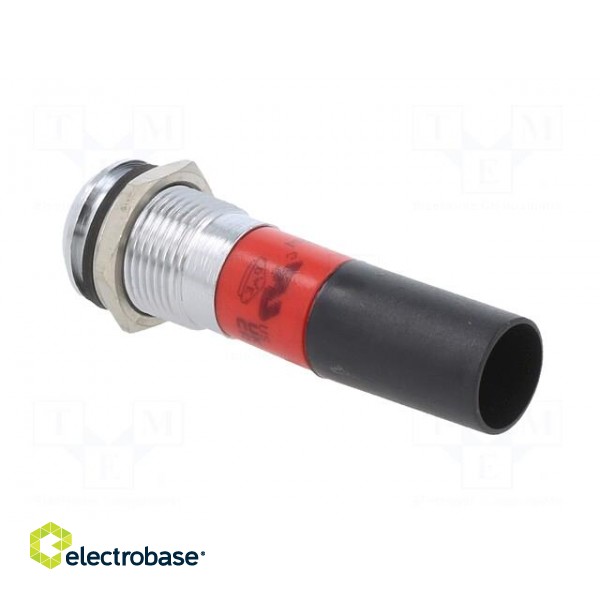 Indicator: LED | flat | red | 230VAC | Ø14mm | IP67 | metal,plastic | 18mcd фото 4