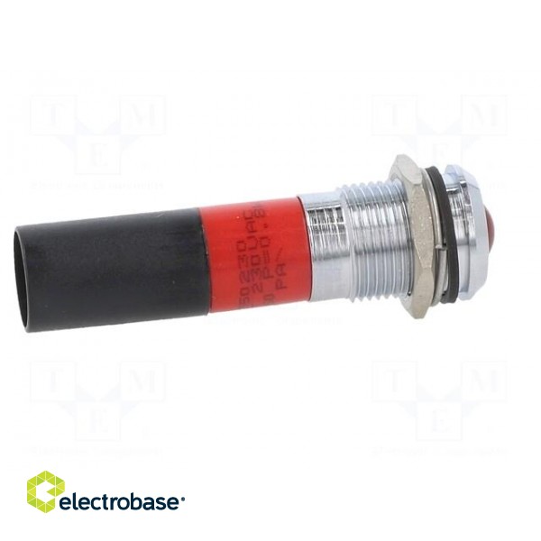 Indicator: LED | flat | red | 230VAC | Ø14mm | IP67 | metal,plastic | 18mcd фото 7