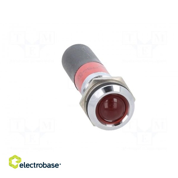 Indicator: LED | flat | red | 230VAC | Ø14mm | IP67 | metal,plastic | 18mcd фото 9