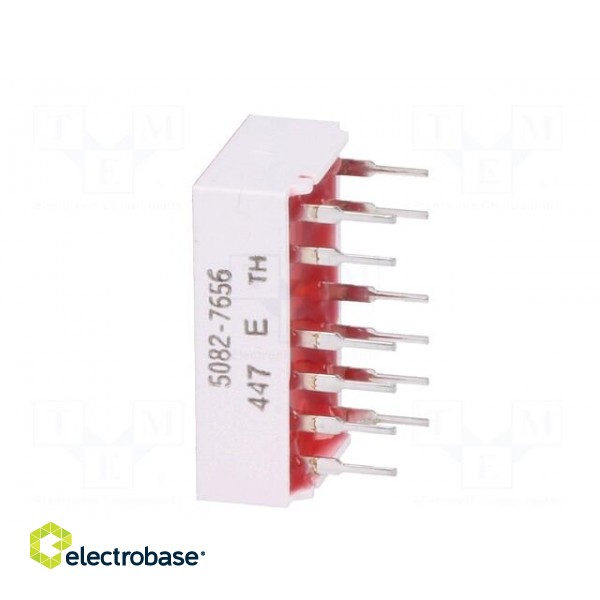 Display: LED | 10.9mm | 0.43" | red | 0.34÷0.8mcd | Dim: Ø19.05mm paveikslėlis 5