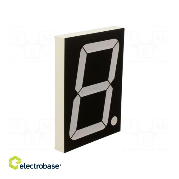 Display: LED | 7-segment | 101.6mm | 4" | No.char: 1 | red | anode image 1
